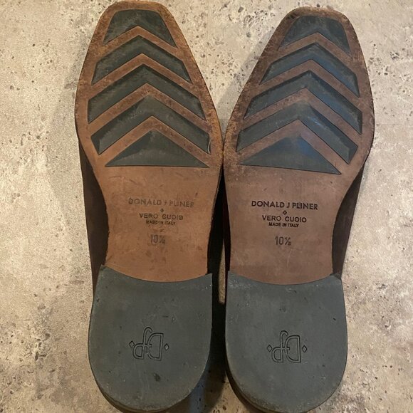 Donald Pliner Rex Brown Nubuck Slip-On 10.5 Men's Dress Shoes - Picture 8 of 9